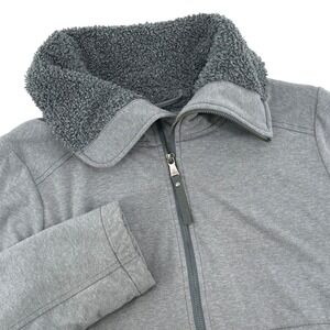 Prana Jacket Womens Large Gray Full Zip Plush Sherpa lined